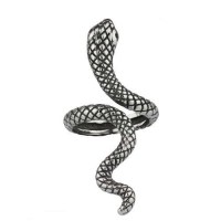 Gioielli - Anello Serpente - Acciaio - Zirconia